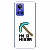 Husa compatibila cu Realme GT Neo 3 Silicon Gel Tpu Model Minecraft Miner