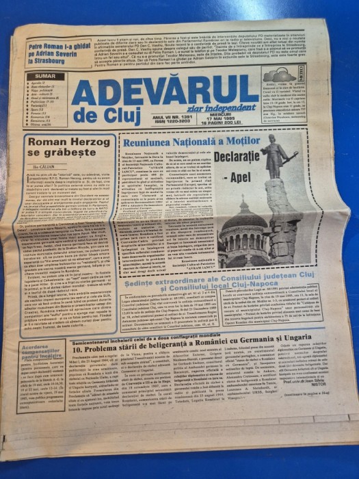 ziarul adevarul de cluj 17 mai 1995