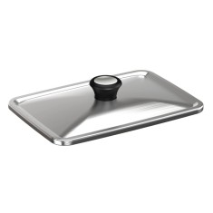 Capac pentru gatit Tefal XA731810, compatibil cu gratarul electric OptiGrill 4 in 1, inox, lavabil la masina de spalat vase, argintiu