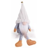 Figurina Mos Craciun textil multicolor cm 8x6x23 H