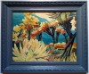 Pomi in floare - semnat Kisling, Peisaje, Ulei, Altul
