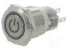 Intrerupator anti-vandalism, ON-ON, &Oslash;19mm, ONPOW - LAS1-AGQ-11ZET/R/24V/S