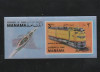 Manama 1972-Transporturi,Locomotive,colita 3D,Mi.,Bl.178, Nestampilat