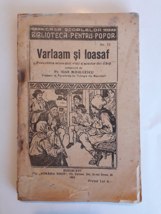 Varlaam si Ioasaf - Pr. Ioan Mihalcescu 1924 / R4P1F