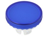 Lentilă Buton 22mm Albastră Transparentă Plastic