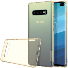 Husa silicon Samsung Galaxy S10+ Nature Auriu Nillkin foto