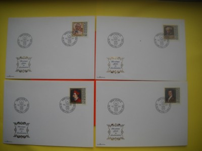 HOPCT PLIC FDC S NR 332 SET 4 FDC -PICTURA 1981 -LIECHTENSTEIN -NECIRCULAT foto