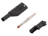 Mufă Banană 4mm Neagră 24A 1kVDC, HIRSCHMANN