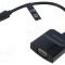 Adaptor USB C la VGA VENTION, 0,15m, negru, ABS