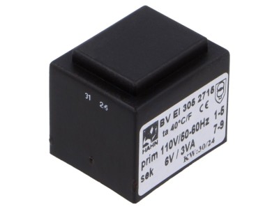 Transformator &amp;icirc;ncapsulat 3VA 110VAC 6V foto