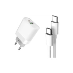 Incarcator retea USB/USB-C, Quick Charge QC3.0 20W cu cablu Type-C Cod:XO-L64-NB124 Automotive TrustedCars