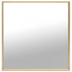 vidaXL Oglinda, auriu, 50x50 cm foto