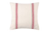 Perna Decorativa Montauban 50x50cm, Culoare Alb/Rosu, 100% Bumbac