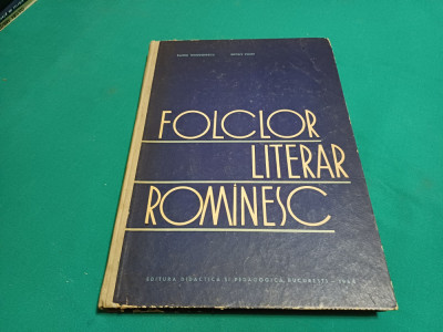 FOLCLOR LITERAR ROM&amp;Acirc;NESC *CURS INSTITUTE PEDAGOGICE / 1964 * 1 foto