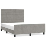Cumpara ieftin Cadru de pat fara saltea, gri deschis, 140x200 cm, catifea