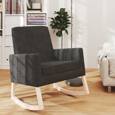 Scaun balansoar, negru, material textil foto
