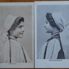 5 carti postale ; Salistence , 1920 , Sezatoare in Saliste