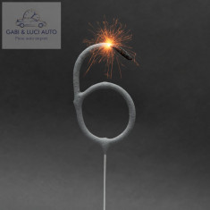 Artificii pt. tort, cifra 6, 16 cm foto