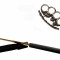 Set baston telescopic 65 cm auriu + pumnal craniu