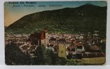 VEDERE DIN BRASOV , IN STANGA , BISERICA NEAGRA , CARTE POSTALA , 1929