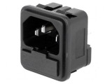 Conector alimentare AC soclu tată 10A 250VAC IEC 60320