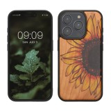 Husa Kwmobile pentru Apple iPhone 15 Pro, Multicolor, Lemn/Silicon, KWM000020EI004C