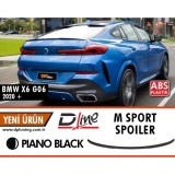 Spoiler spate BMW X6 G06 M Sport, ABS negru lucios, pentru 2020+