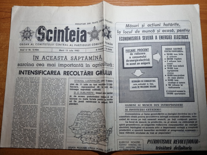 scanteia 13 iulie 1982-art. galati,italia campioana mondiala,turism in valcea