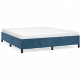 Cadru de pat, albastru &icirc;nchis, 180x200 cm, catifea