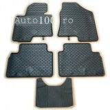 Covorase Cauciuc Auto Dedicatede Kia Sportage 3 III (2010-Prezent) Gri Inchis, Margine Inalta 1cm, Impermeabile