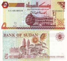 SUDAN 5 pounds 1993 UNC!!! foto