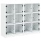 Biblioteca cu usi, alb, 136x37x109 cm, lemn prelucrat