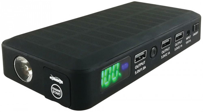 Baterie externa Streetwize, mini robot pornire motor 12V si incarcator dispozitive electronice USB 5V + lanterna LED , Jump Starter Auto AutoDrive Pro