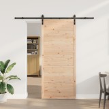 vidaXL Ușă glisantă Maro 100 x 208 cm Lemn masiv de pin