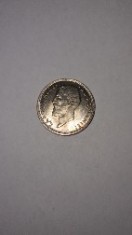 Moneda de colectie argint 1 leu Carol 1 1914