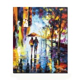 Tablou pictat manual, Impreuna pentru totdeauna, 60x50cm ulei pe panza stilizat
