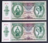 Ungaria, 2 x 10 Pengo 1936, Consecutive.