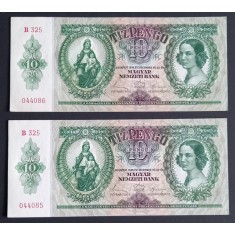 Ungaria, 2 x 10 Pengo 1936, Consecutive.