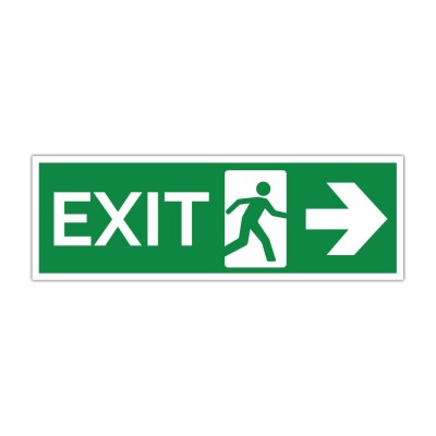 Indicator evacuare EXIT dreapta foto