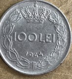 MNDRO0001 Monedă 100 Lei 1944 - Regele Mihai I - Regatul Rom&acirc;niei / WW2