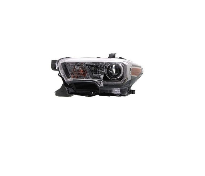 Far TOYOTA TACOMA, 08.2015-, partea stanga, cu LED daytime running light; Type= USA; H11+H9; manual; negru-silver; Omologare SAE; halogen,
