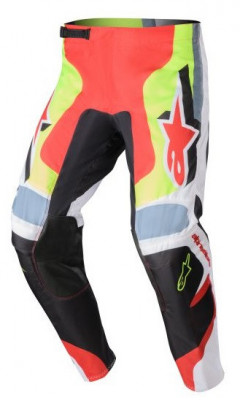 Pantaloni Off-Road Alpinestar Fluid Agent Negru / Alb / Rosu / Galben Marimea 30 3722223112530 foto