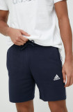 Adidas pantaloni scurți din bumbac bărbați, culoarea bleumarin IC9436