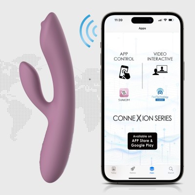 Vibrator Rabbit Trysta Neo Romantic, Roz, 18 cm foto