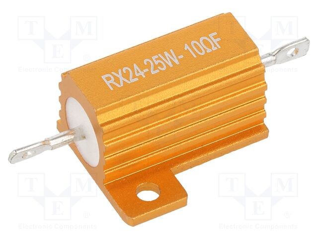Rezistor SR PASSIVES 10&Omega; 25W &plusmn;1% 50ppm/&deg;C cu radiator pentru lipit