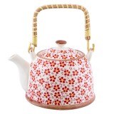 Cumpara ieftin Ceainic cu infuzor ceramica Flowers 18x14x12 cm, 700 ml