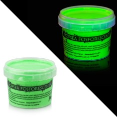 Vopsea glow in the dark fosforescenta care lumineaza verde foto