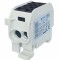 Clema de distributie - derivatie neagra Cu-Al 202A 125A pe sina DIN 1 pol 2 intrari borne (25+35mm &sup2;) si 2 iesiri (25+35mm &sup2;) 1000V AC DC