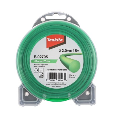 Fir motocoasa Makita E-02705 PERS12670, profil rotund, PVC, 2.0 mm x 15 m foto