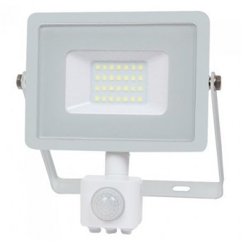 REFLECTOR LED SMD 20W 6400K IP65 CU SENZOR MISCARE - ALB foto
